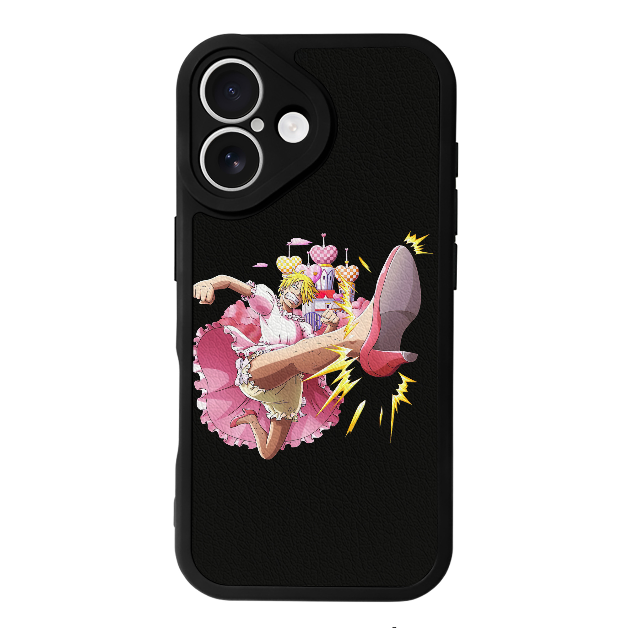 （画像用） ワンピース サンジ ONE PIECE Sanji 【iPhone 16シリーズ対応】シリコンスマホケース（レザー調） 材質：シリコン